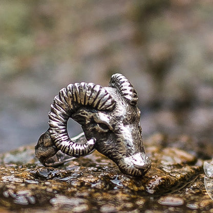 Ram 925 Sterling Silver Viking Ring - VikingsBrand