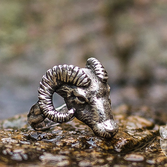 Ram 925 Sterling Silver Viking Ring - VikingsBrand