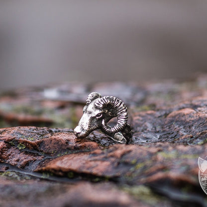 Ram 925 Sterling Silver Viking Ring - VikingsBrand