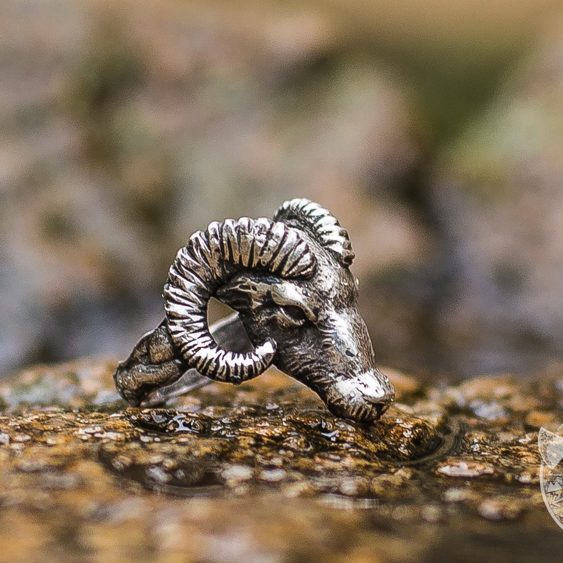 Ram 925 Sterling Silver Viking Ring - VikingsBrand