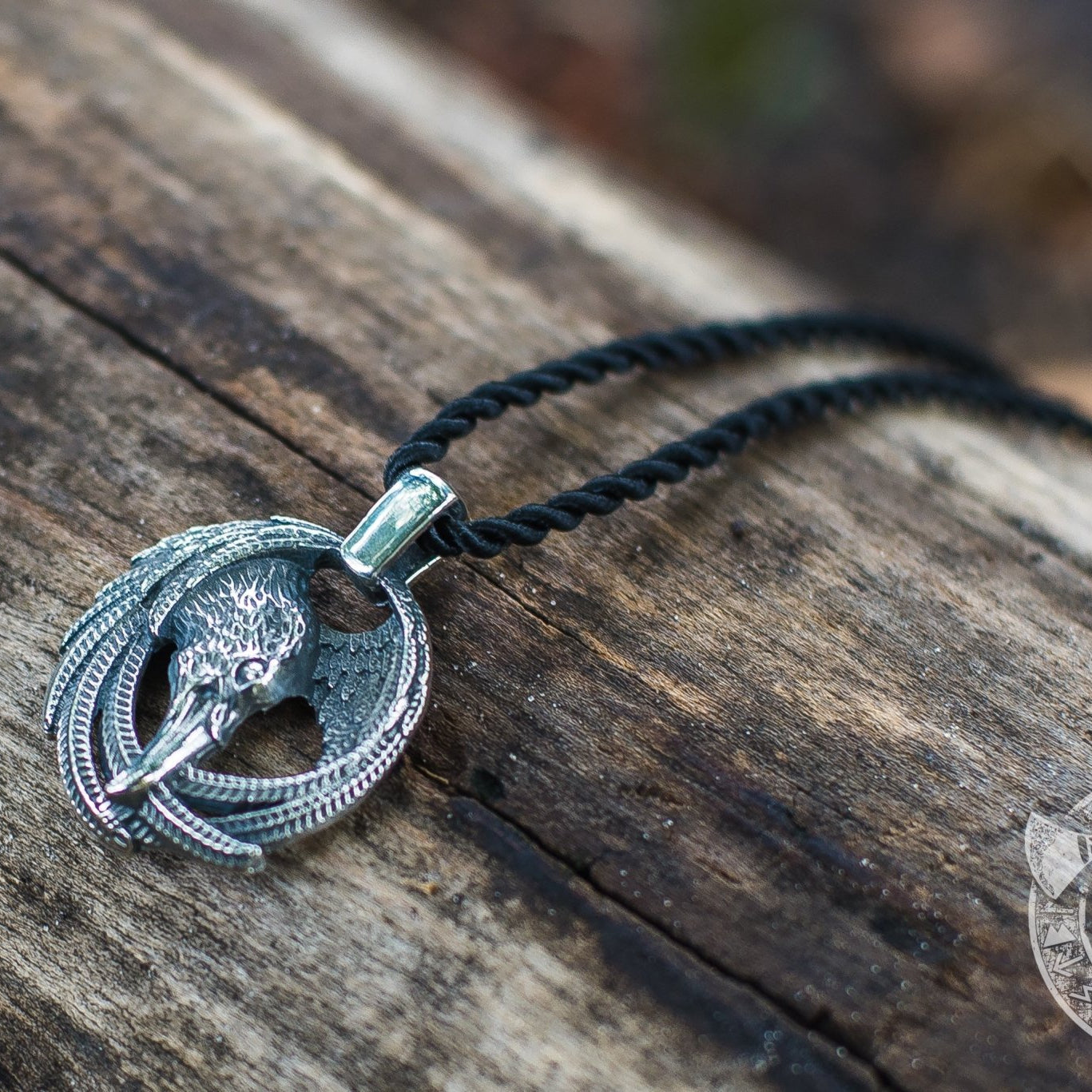 Raven  925 Sterling Silver Pendant - VikingsBrand