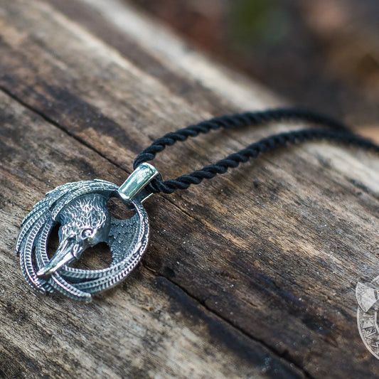 Raven  925 Sterling Silver Pendant - VikingsBrand