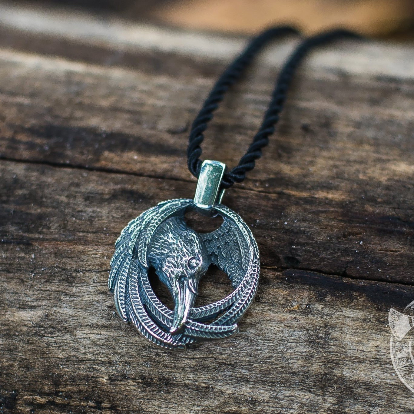 Raven  925 Sterling Silver Pendant - VikingsBrand