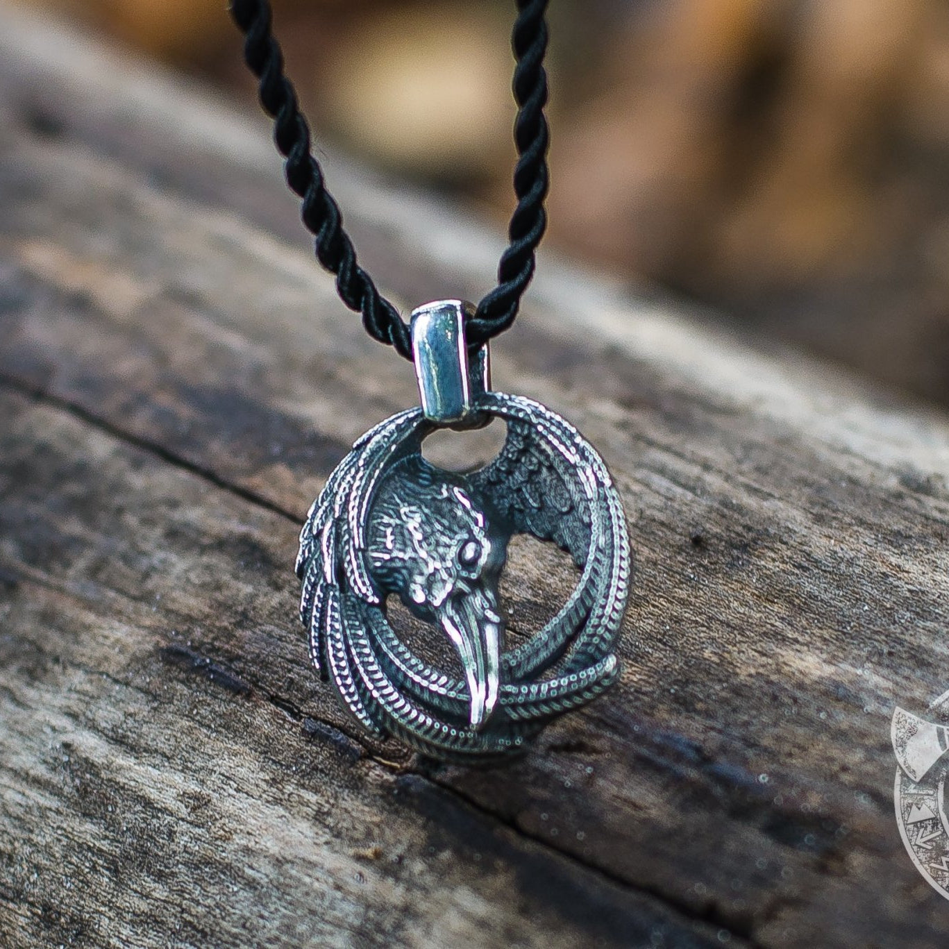 Raven  925 Sterling Silver Pendant - VikingsBrand