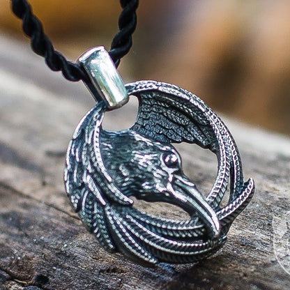 Raven  925 Sterling Silver Pendant - VikingsBrand