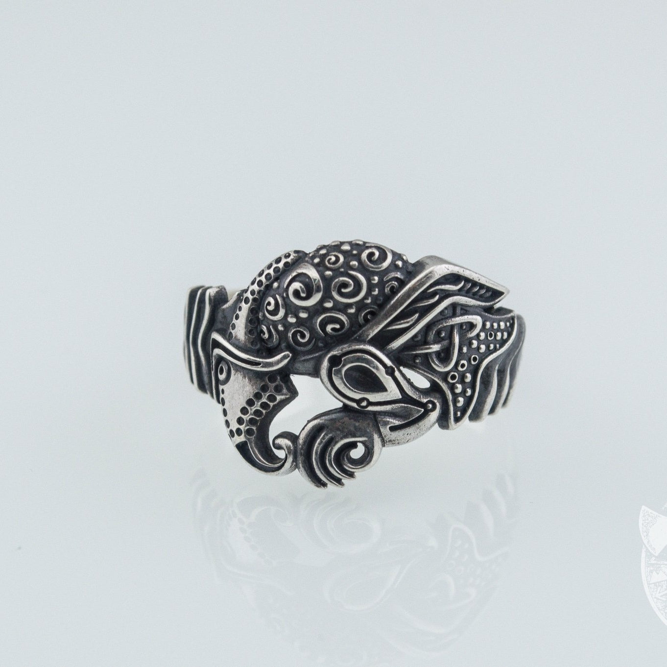 Raven 925 Sterling Silver Viking Ring - VikingsBrand