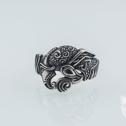 Raven 925 Sterling Silver Viking Ring - VikingsBrand