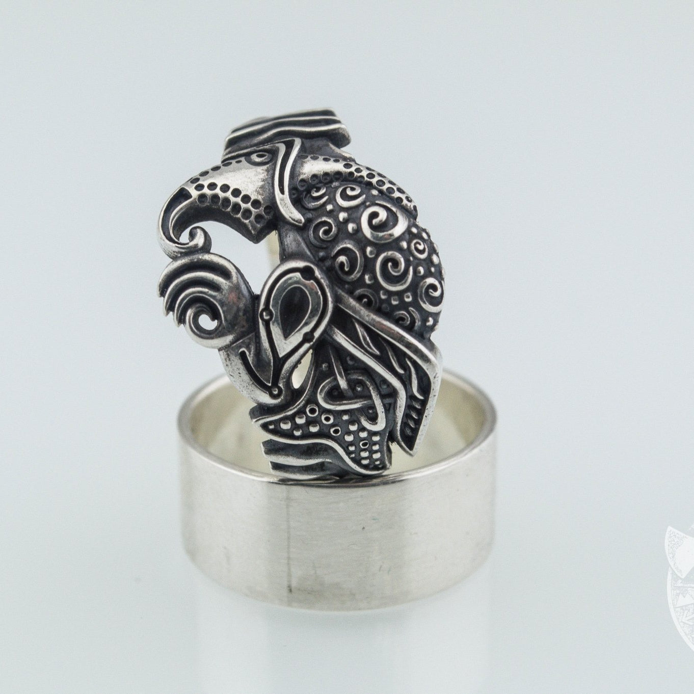Raven 925 Sterling Silver Viking Ring - VikingsBrand