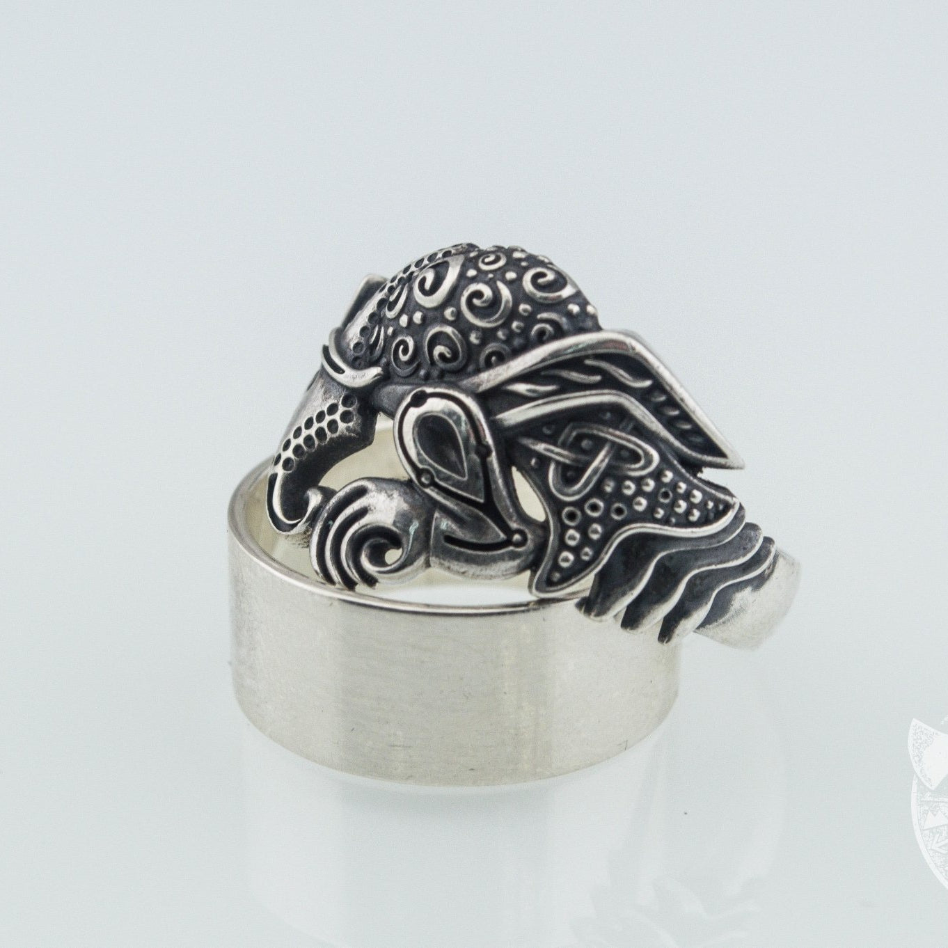Raven 925 Sterling Silver Viking Ring - VikingsBrand