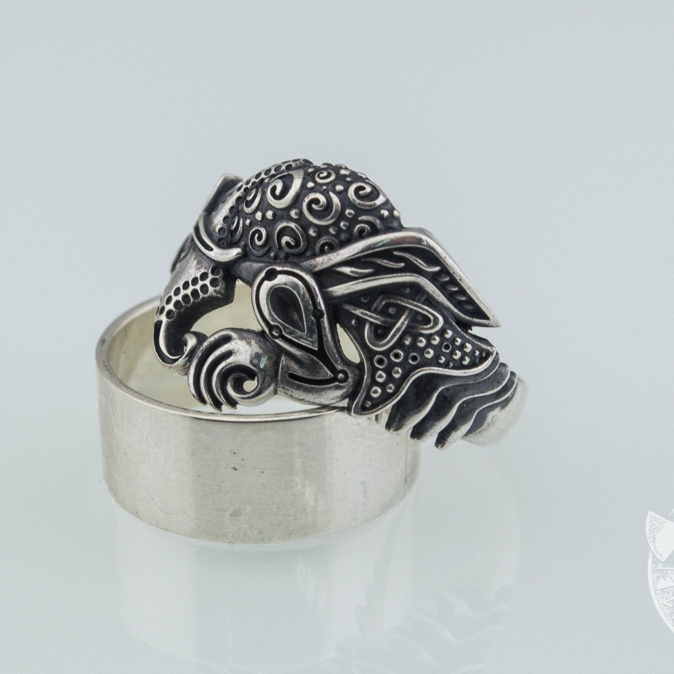 Raven 925 Sterling Silver Viking Ring - VikingsBrand