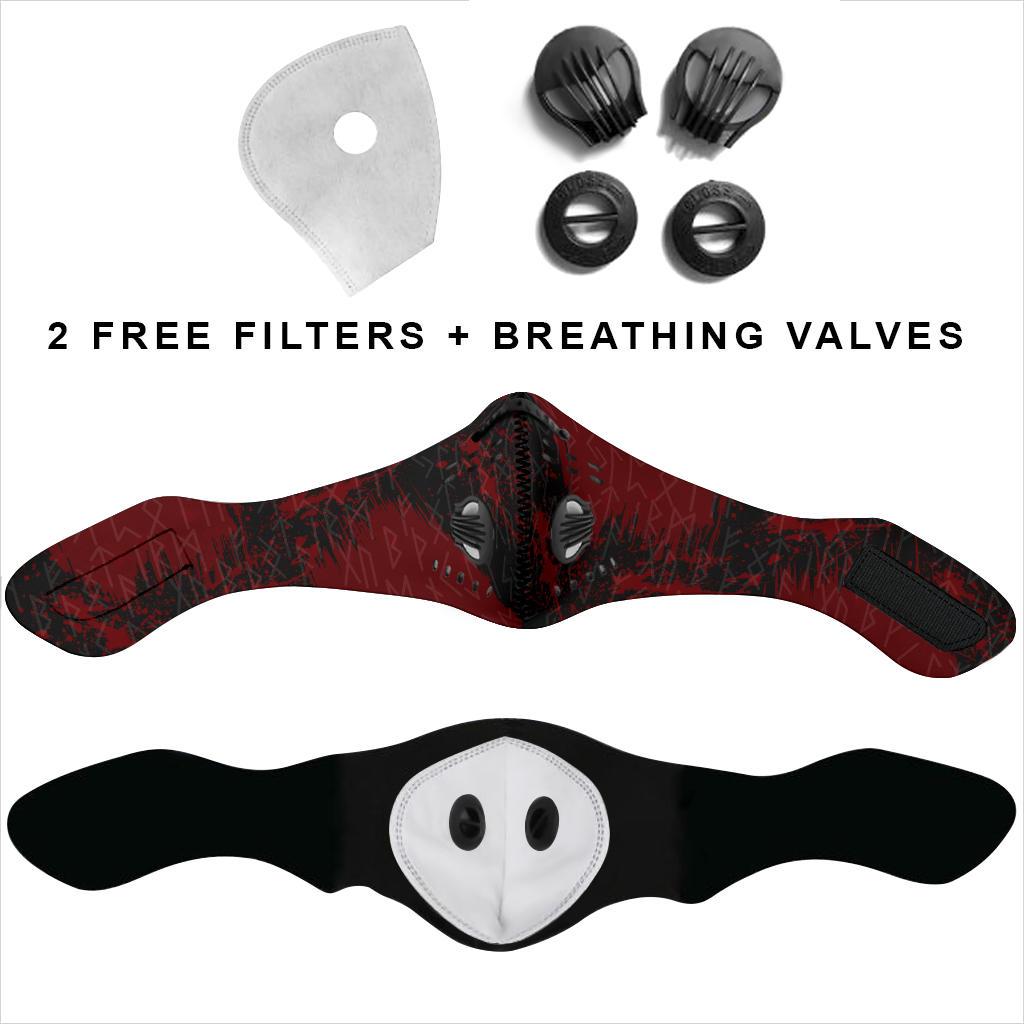 Red Runes Premium Face Mask Cover