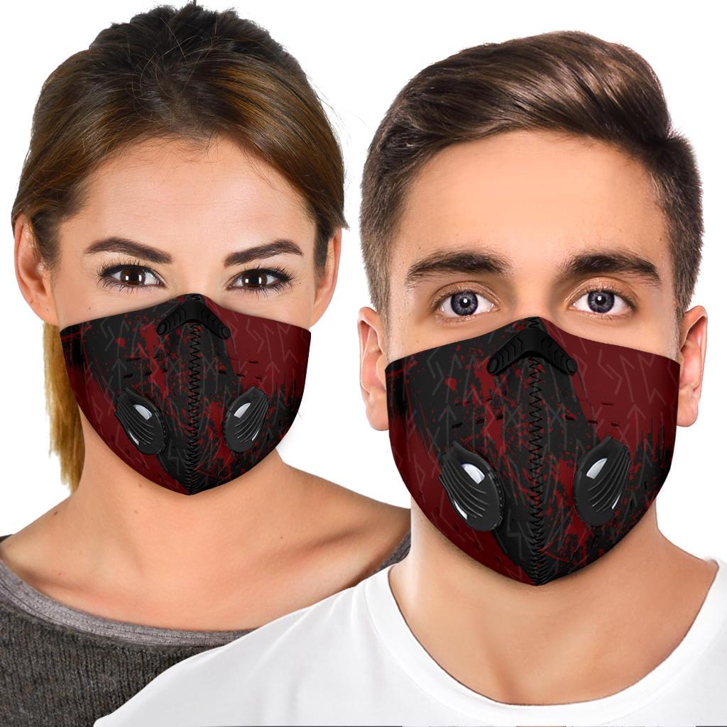Red Runes Premium Face Mask Cover