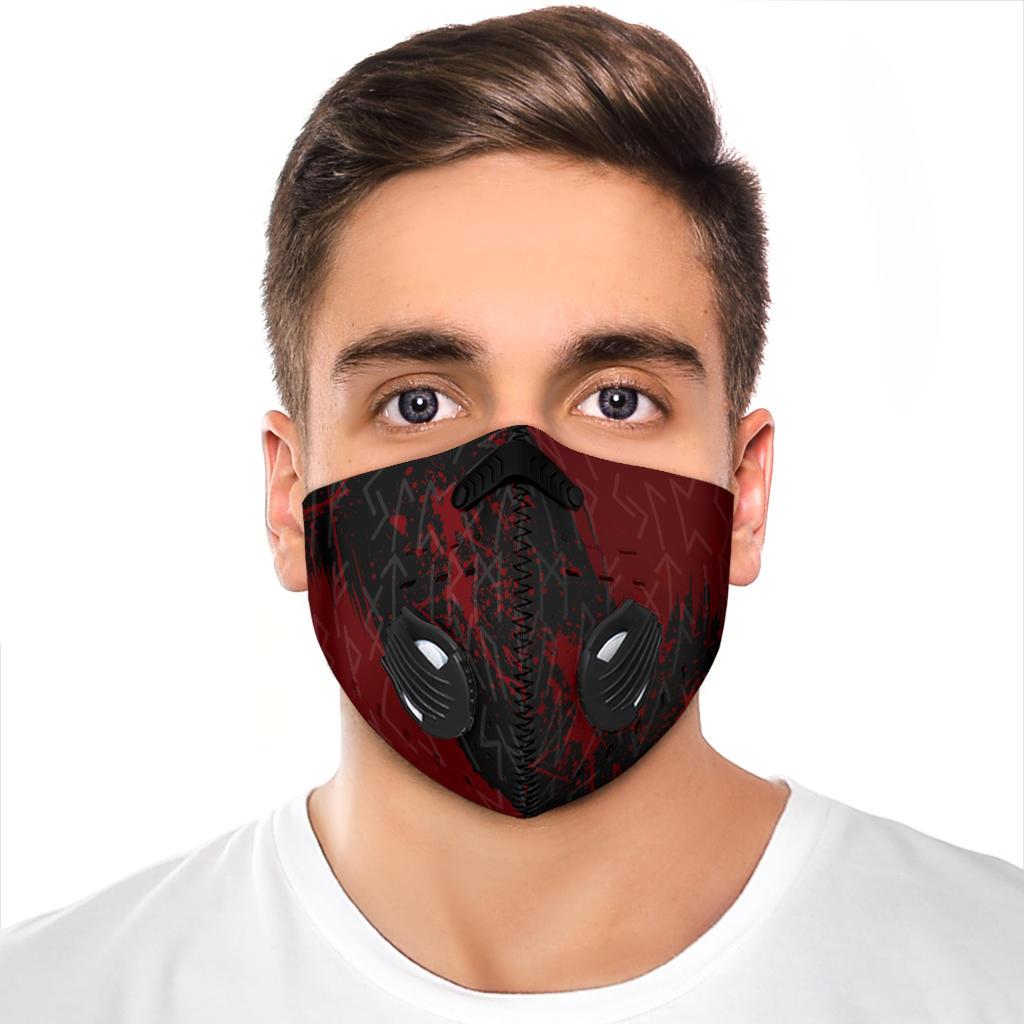 Red Runes Premium Face Mask Cover
