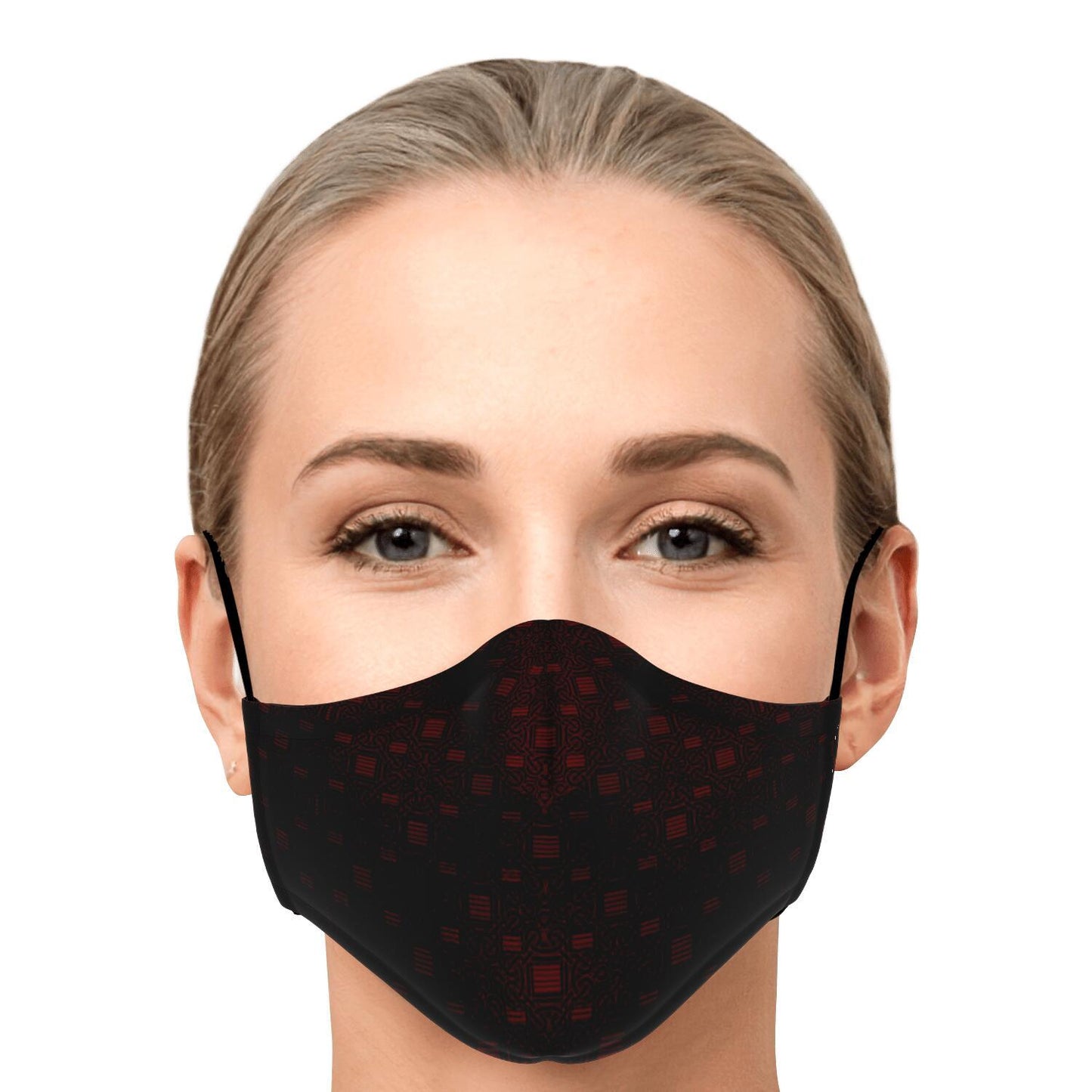 Red Viking Face Mask Cover