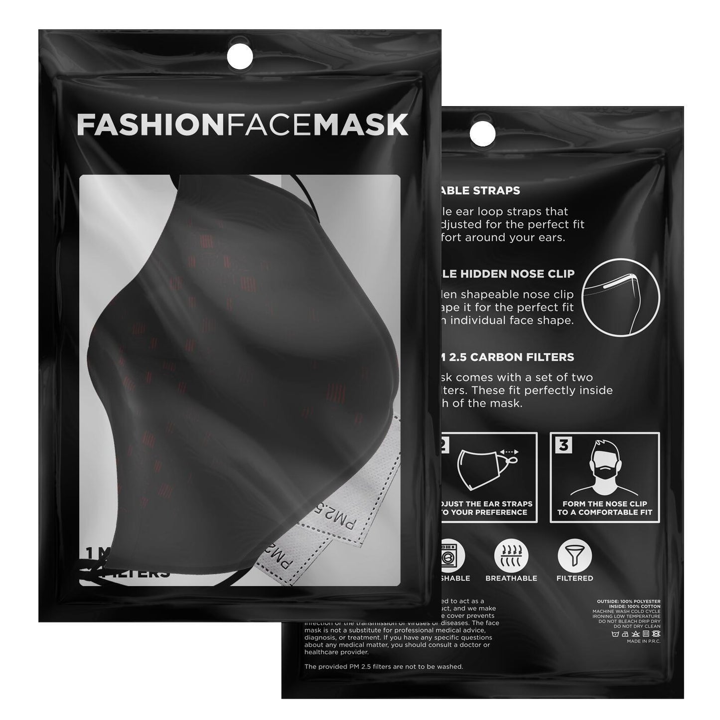 Red Viking Face Mask Cover
