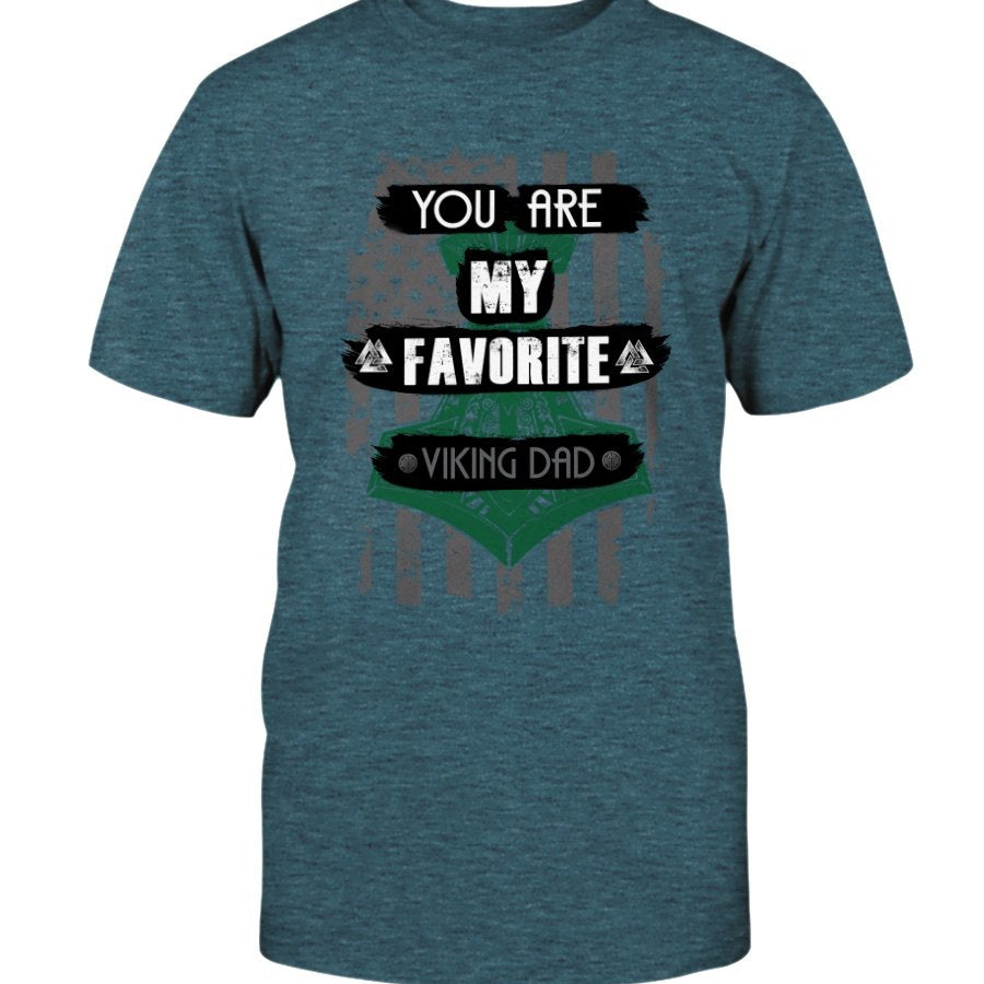 Favorite Viking Dad Premium T-Shirt - Green USA