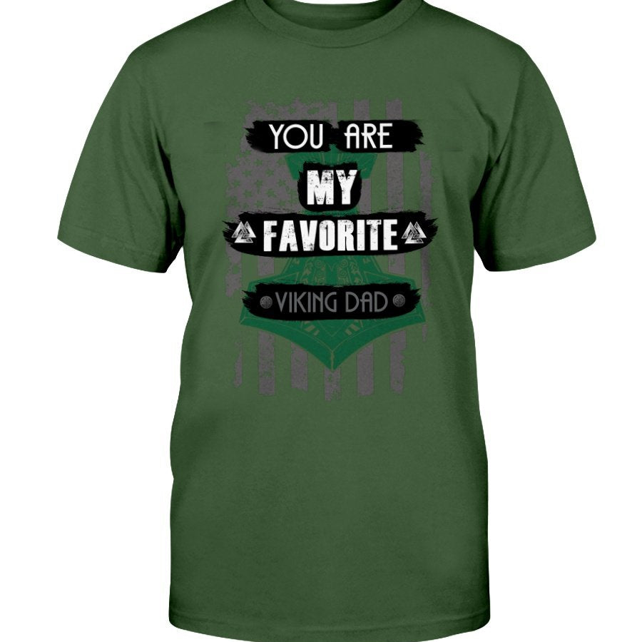 Favorite Viking Dad Premium T-Shirt - Green USA