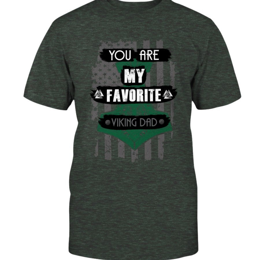 Favorite Viking Dad Premium T-Shirt - Green USA