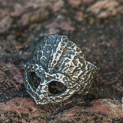 Ruined Helmet 925 Silver Unique Viking Ring - VikingsBrand