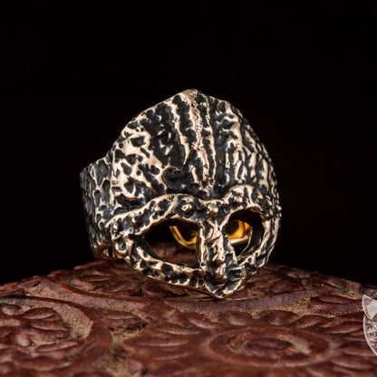 Ruined Viking Helmet Bronze Ring