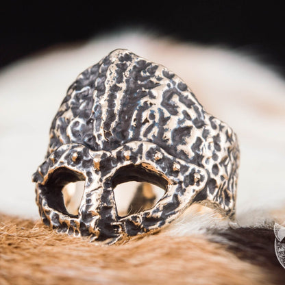 Ruined Viking Helmet Bronze Ring