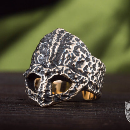 Ruined Viking Helmet Bronze Ring