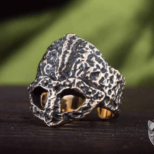 Ruined Viking Helmet Bronze Ring