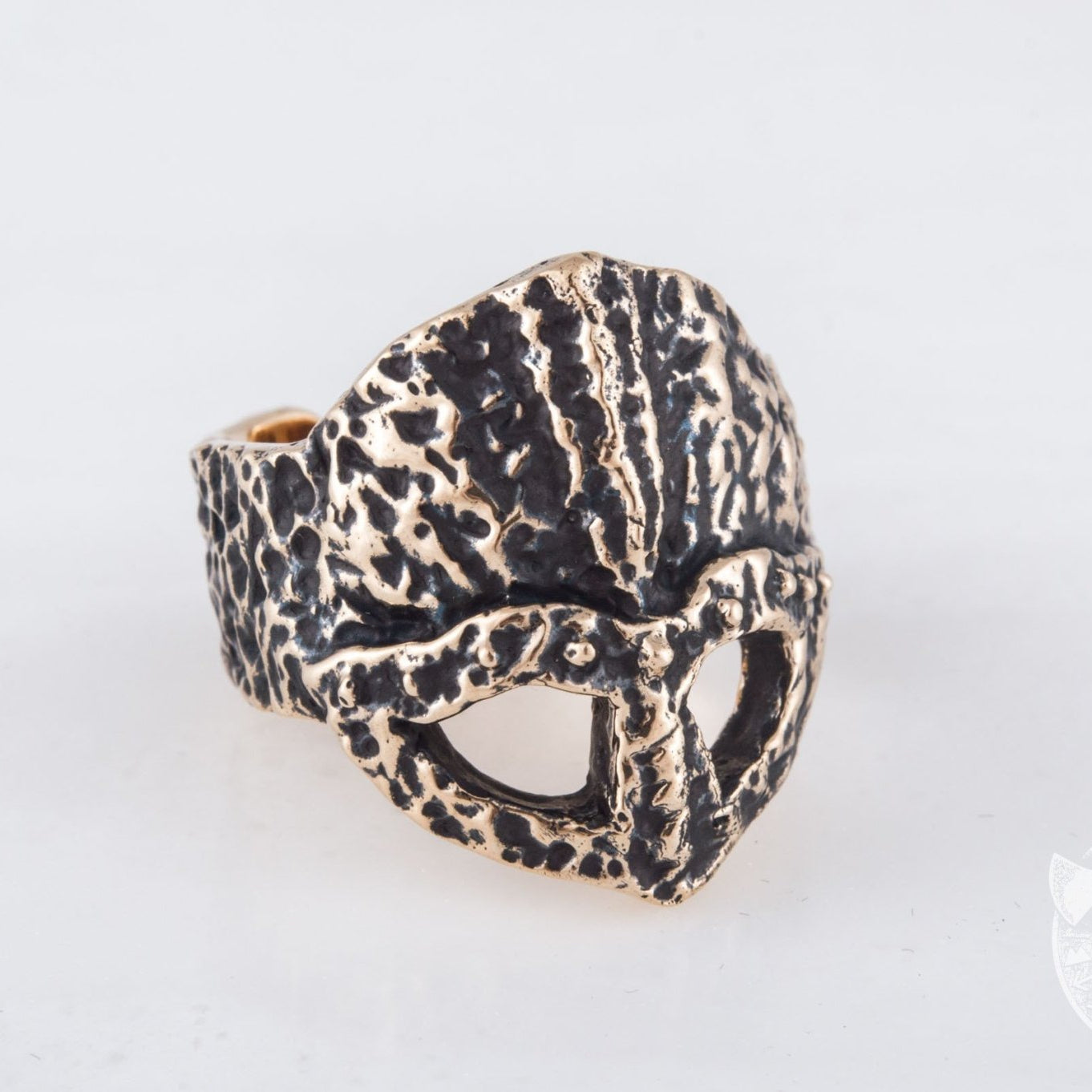 Ruined Viking Helmet Bronze Ring
