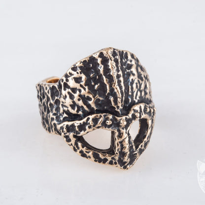 Ruined Viking Helmet Bronze Ring