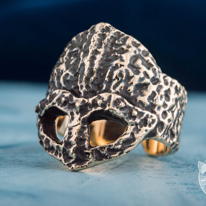 Ruined Viking Helmet Bronze Ring