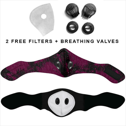Runes Premium Face Mask Cover - Purple