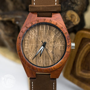 Inge Viking wooden watch with Helm of Awe dial
