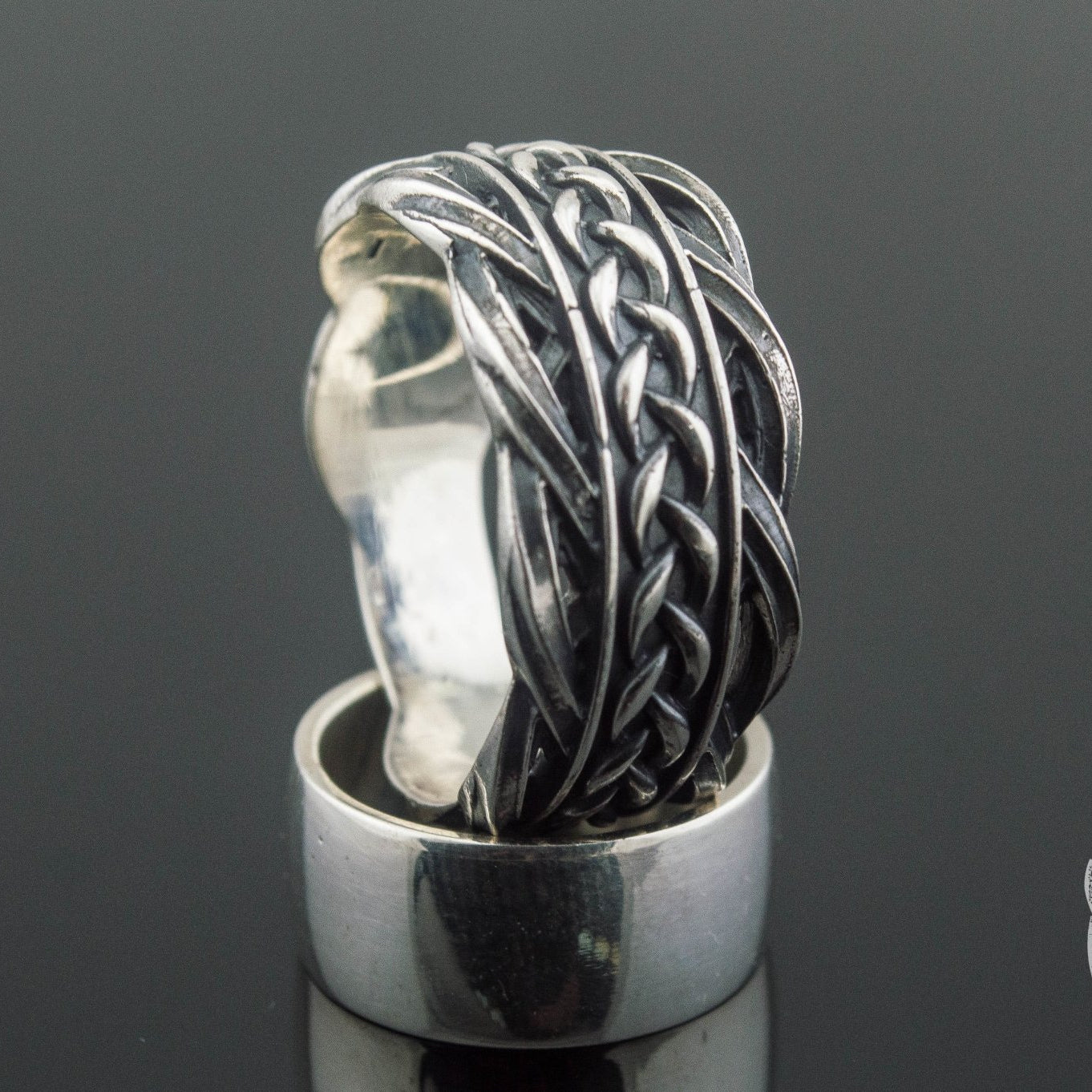 Scandinavian Ornament 925 Sterling Silver Viking Ring - VikingsBrand