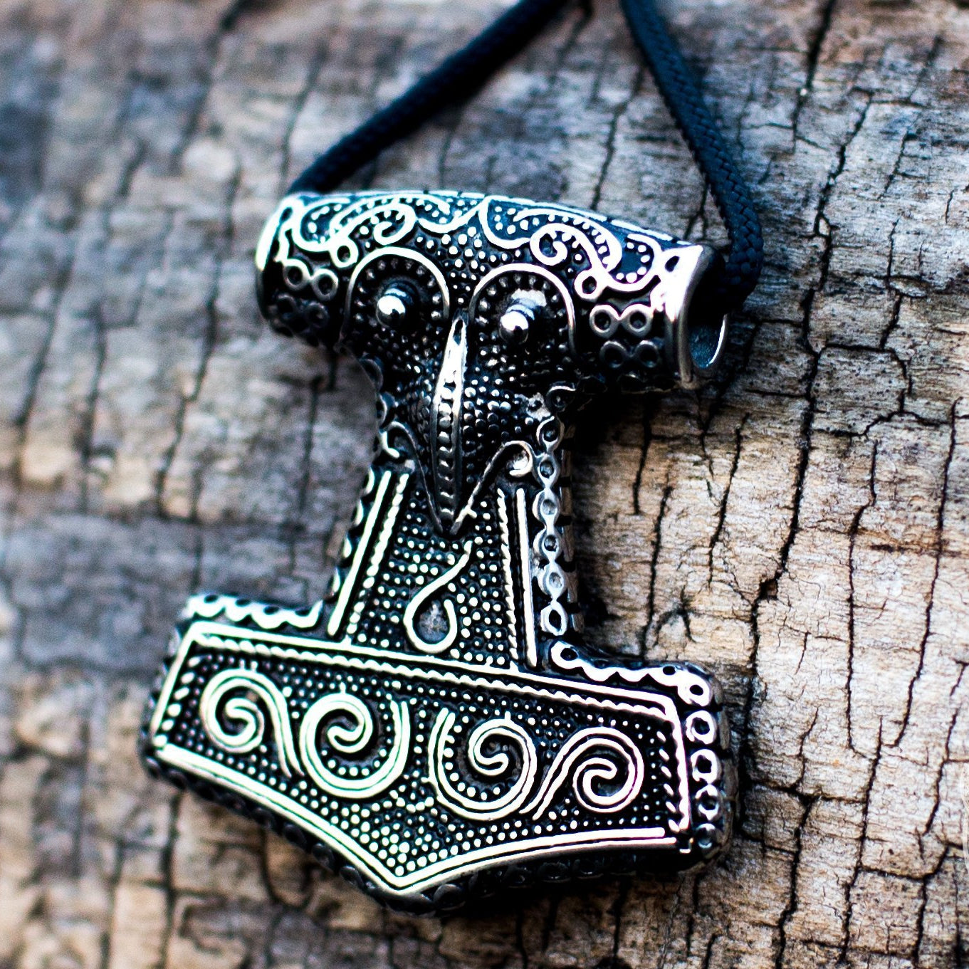 Scania Island Style Thor's Hammer 925 Sterling Silver Pendant - VikingsBrand