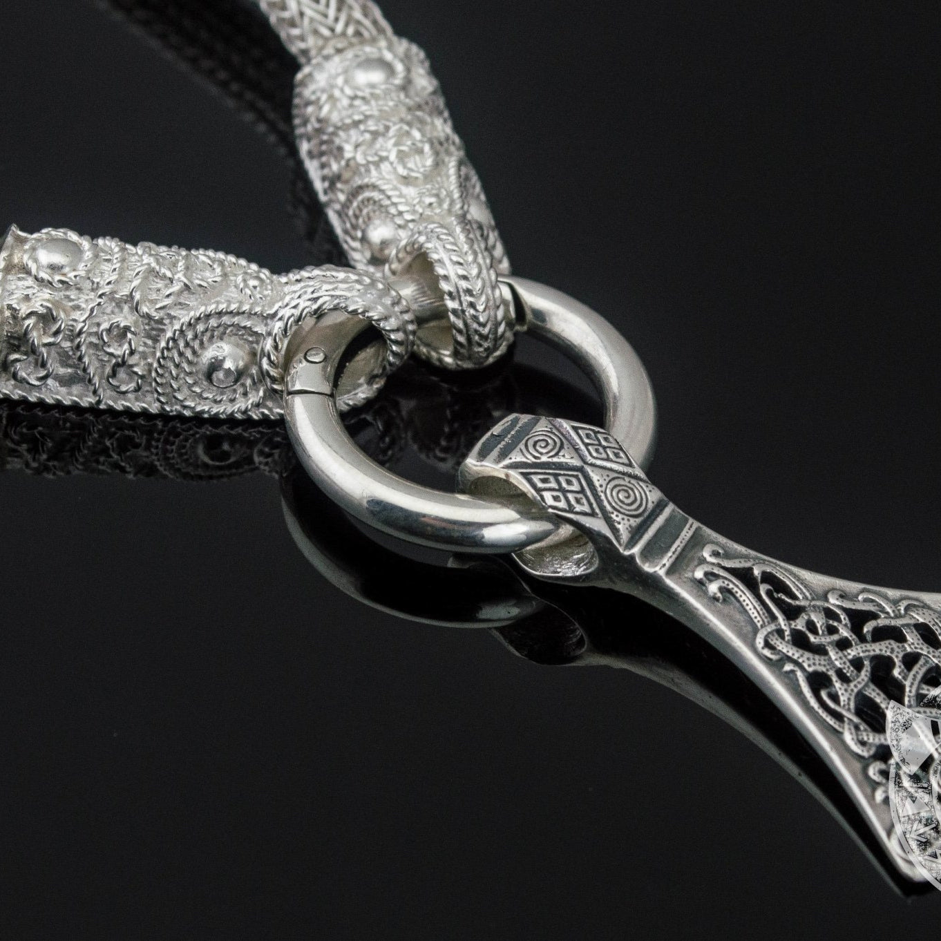 Set of Norse Chain with Mammen Style Axe Pendant 925 Sterling Silver - VikingsBrand