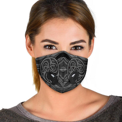 Silver Premium Viking Face Mask Cover