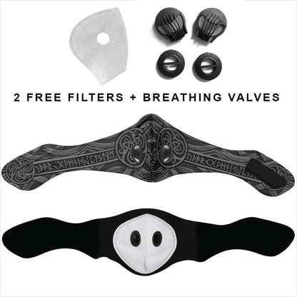Silver Premium Viking Face Mask Cover
