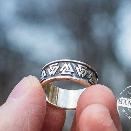 Simple Valknut Ring - VikingsBrand