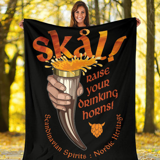 Skal Fleece Blanket - Viking Home Accessories - VikingsBrand