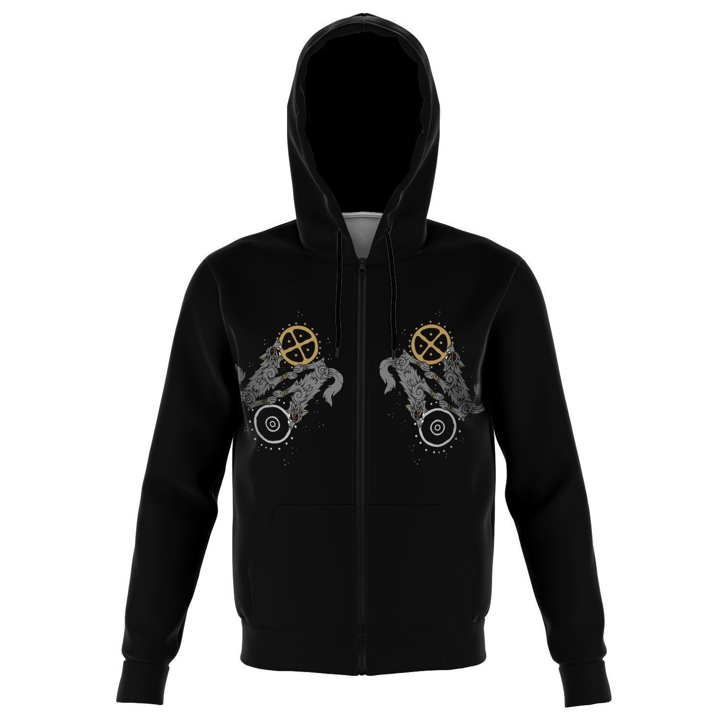 Skoll & Hati Premium Unisex Viking Zip Hoodie