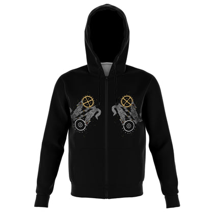 Skoll & Hati Premium Unisex Viking Zip Hoodie