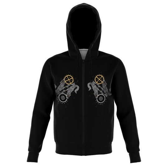 Skoll & Hati Premium Unisex Viking Zip Hoodie