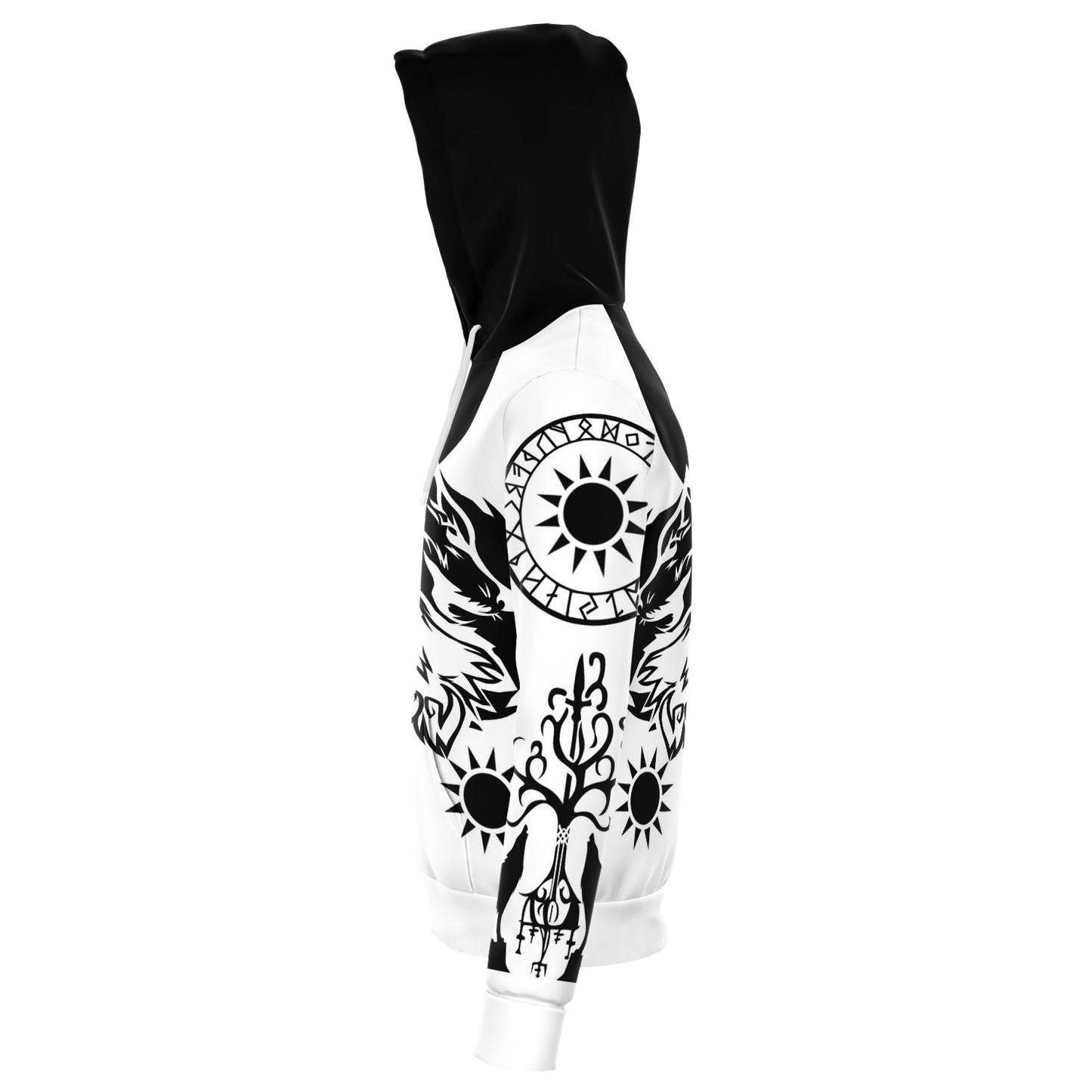 Sköll & Hati Tattoo Style Hoodie #2