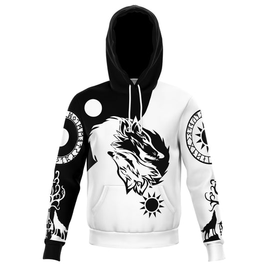Sköll & Hati Tattoo Style Hoodie #2