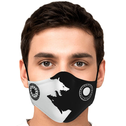 Sköll & Hati Viking Black & White Face Mask Cover