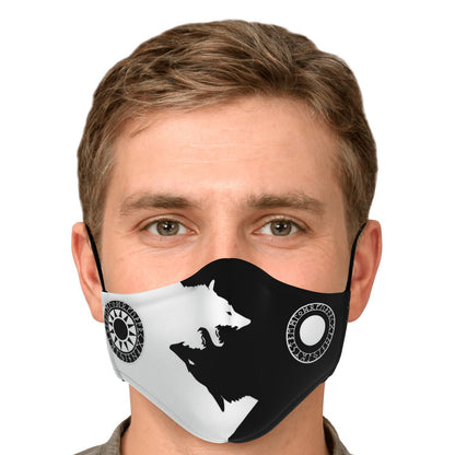 Sköll & Hati Viking Black & White Face Mask Cover