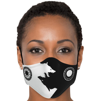 Sköll & Hati Viking Black & White Face Mask Cover