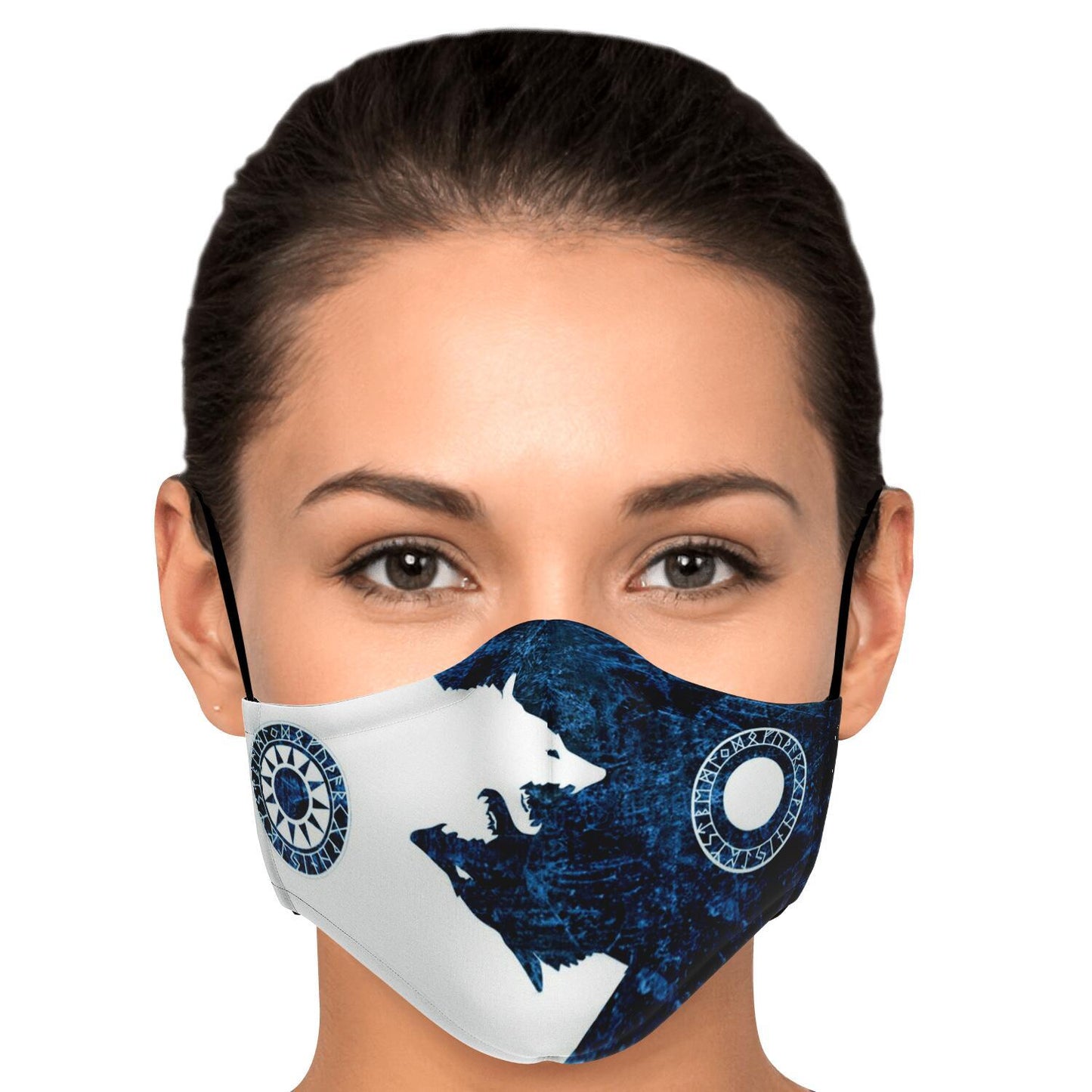 Sköll & Hati Viking Blue & White Face Mask Cover