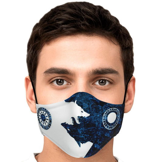 Sköll & Hati Viking Blue & White Face Mask Cover
