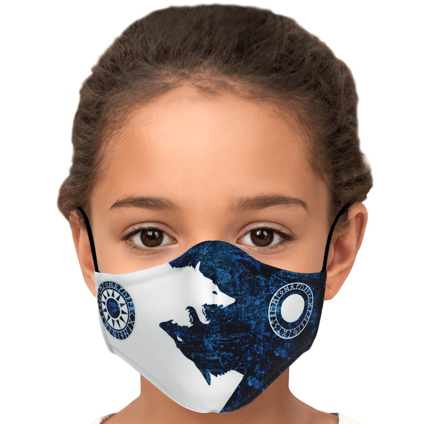Sköll & Hati Viking Blue & White Face Mask Cover